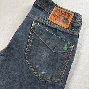 VTG Volcom Freeway Jeans Men's 32x30 Blue Denim Straight Leg Y2K